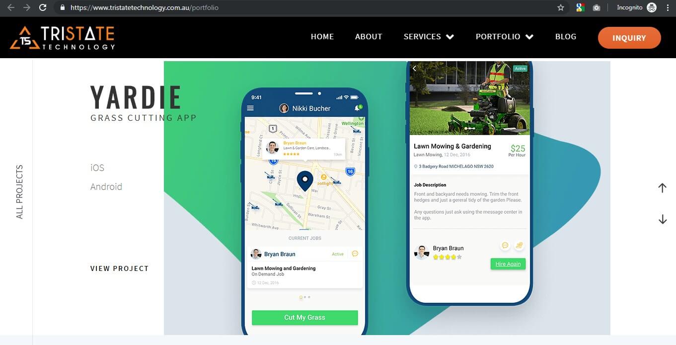 Mobile app development company Australia portfolio